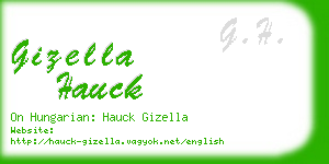 gizella hauck business card